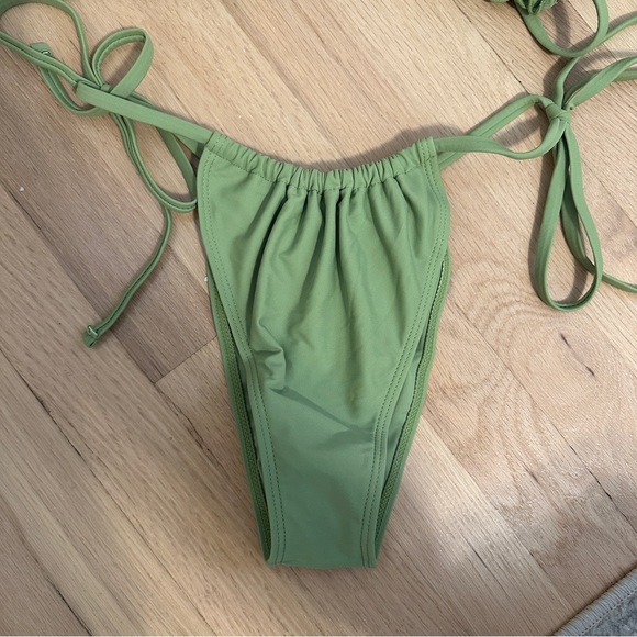 Cider Ruffle String Halter Bikini Set - Picture 3 of 5